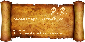 Peresztegi Richárd névjegykártya