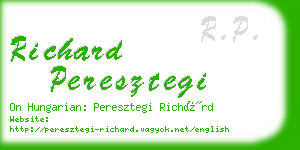 richard peresztegi business card